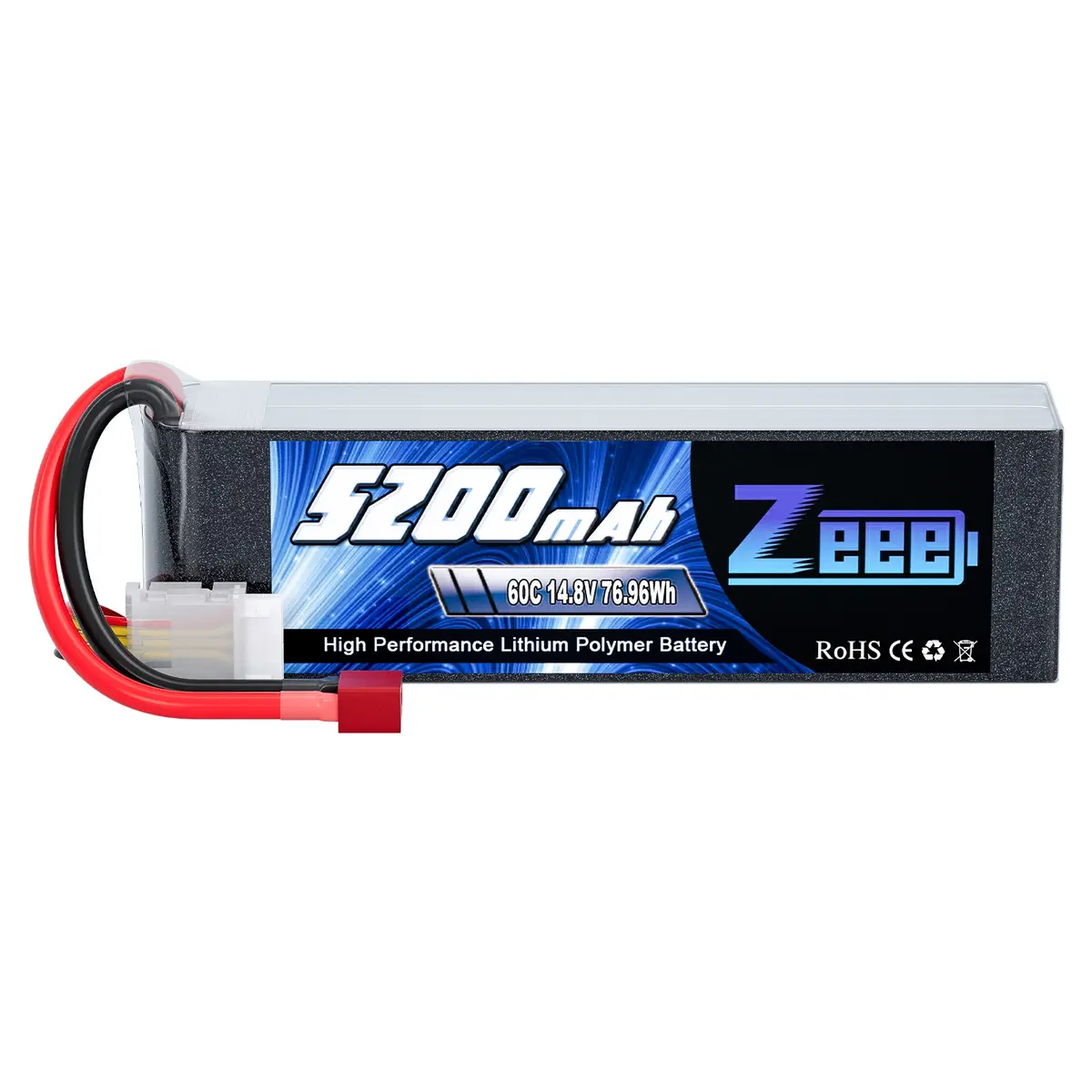 Zeee 4S Lipo Battery 5200Mah 14.8V 60C Soft Case With Deans T Plug For Rc Plane Rc Car 1