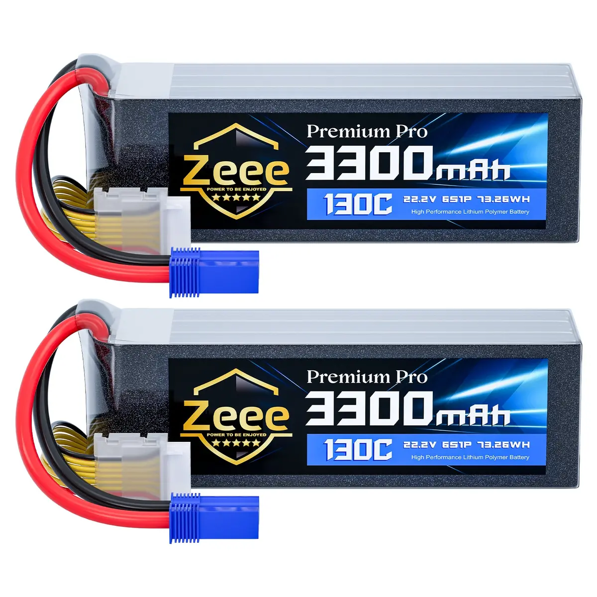Zeee Premium Pro 6S Lipo Battery 3300Mah 22.2V 130C Ultra-Low Ir Soft Pack Lipo Battery With Ec5 Connector For Rc Drone Car Truck Boat Helicopter Airplane Racing Models (2 Packs) 1