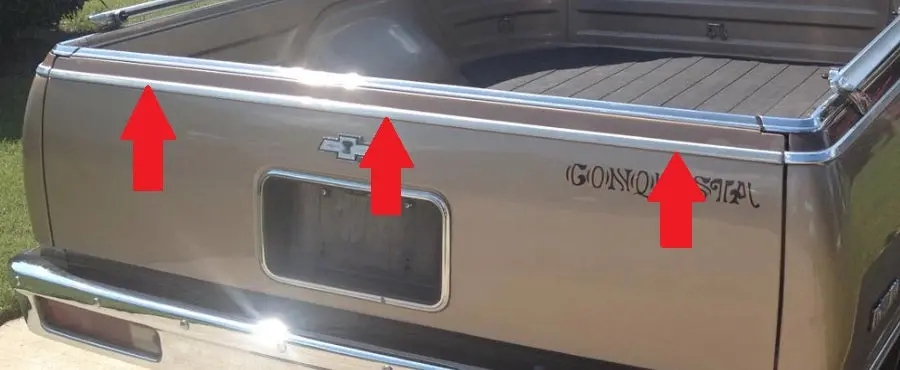 Tailgate Upper Molding ,W/2 Tone Used 78-87 Elcamino 1