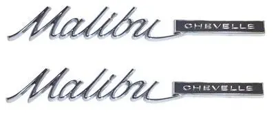 Quarter Emblems, New Pair (Malibu Chevelle) 65 1