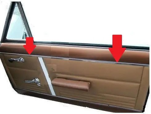 Door Panel Molding ,Upper Used 62-67 Nova Chevy 2 1