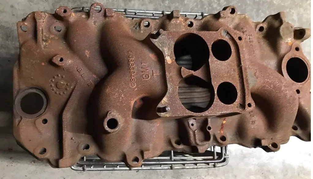 Intake Manifold, 396, 66-68 Chevy, Cast Iron, Q-Jet, Used 1