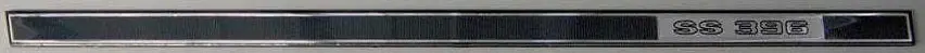 Dash Strip Insert, Ss 396, Plastic Emblem New 68 Chevelle 1