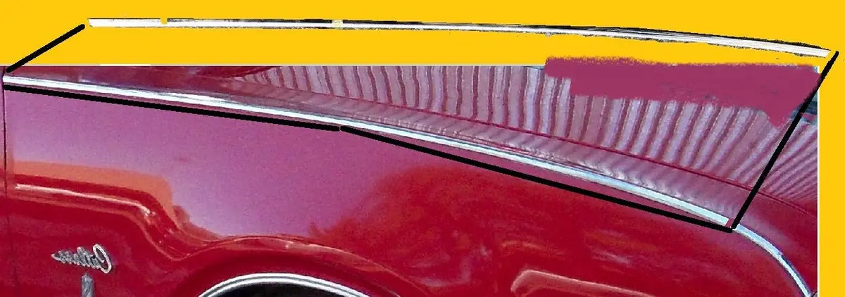 Fender Peak Molding, Right Used 68 Cutlass 442 1