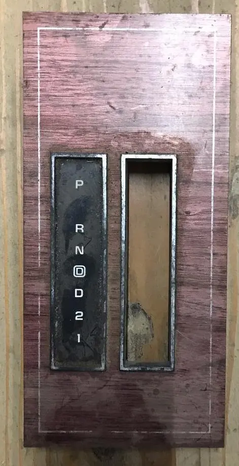 Console Shifter Plate ,4 Speed Used 78-88 Cutlass 442 1
