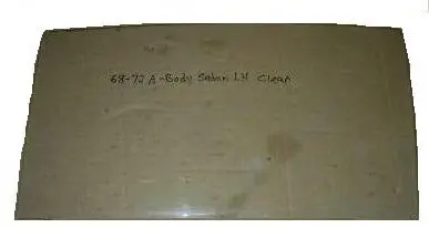 Door Glass ,Sedan Right Clear Used 68-72 A-Body 2 Dr Post 1