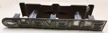 Front Grill "Chevelle" Emblem,Used 73 Chevelle 1