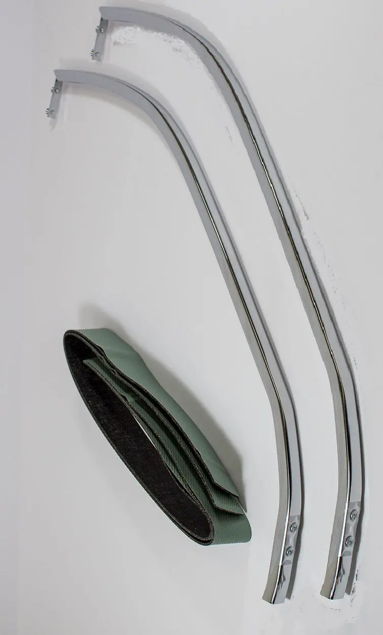 Quarter Glass Upper Chrome ,New Pair 62 63 Nova Convert 1