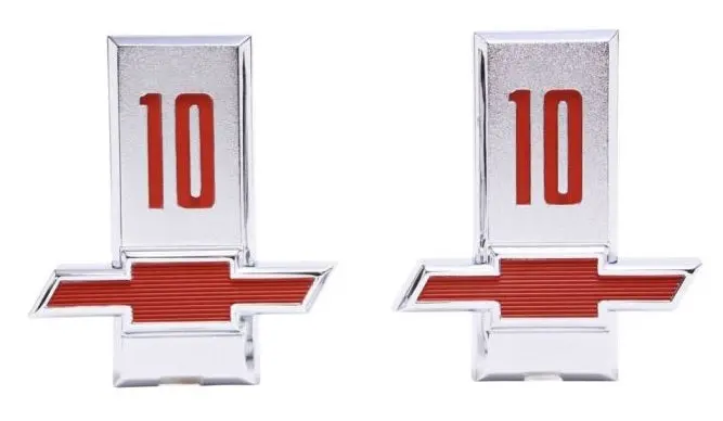 Fender Emblem "10" ,New Pair 63 Chevy Truck 1