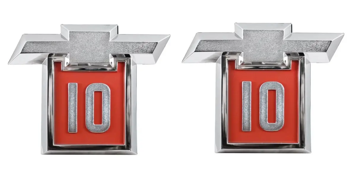 Fender Emblem "10" ,New Pair 64 Chevy Truck 1