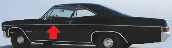 Door Side Molding ,Each New 66 Impala 1