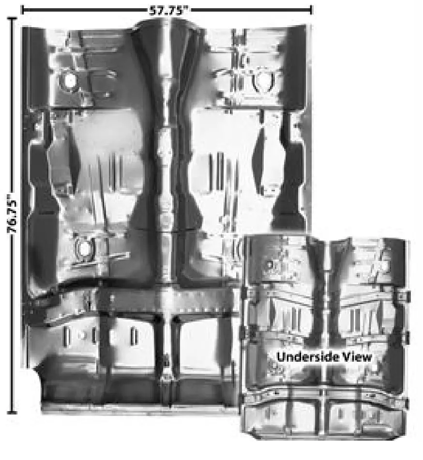 Cab Floor With Braces ,New 68-72 Elcamino 1