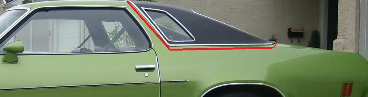Vinyl Top Molding Set ,Half Roof Used 73-75 Malibu 1