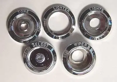 Dash Bezels Kit ,New White Letters 67 68 Pontiac 1