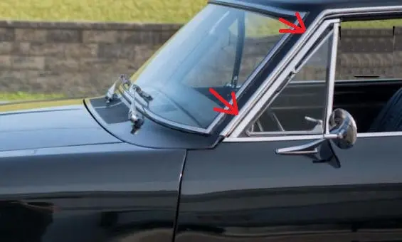 Pillar Drip Molding ,Left Used 66 67 Nova Coup 1