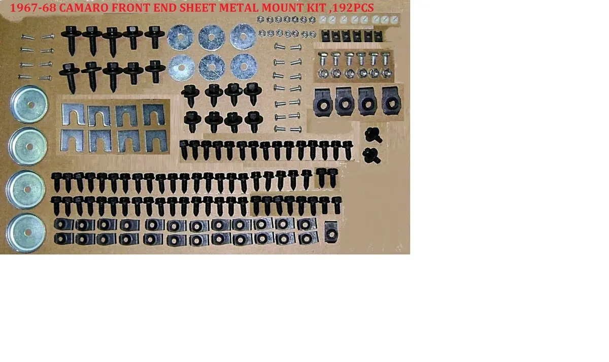 Front End Sheet Metal Mount Kit ,192 Pcs 67 68 Camaro 1
