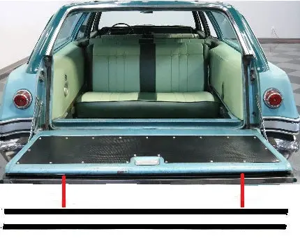 Tailgate Felts ,New Pair 65-68 Belair Biscayne Wagon 1