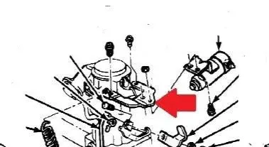 Idle Stop Solenoid Bracket ,Ohc6 1V At 68 69 Firebird Tempest 1