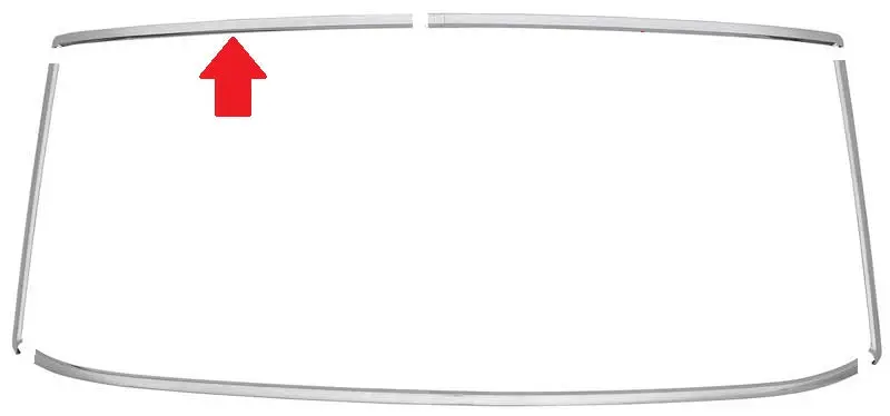 Rear Window Molding ,Upper Left,Used Hdt 64-5 A-Body, 1