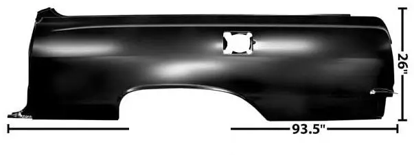 Quarter Panel, Left, Full, 64-65 El Camino 1