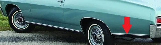 Quarter Molding, Left, Lower, Rear, Used, 67 Impala Ss 1