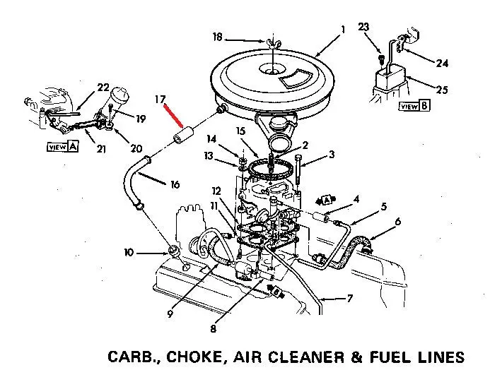Breather Hose ,New 70-81 Chevy Sb 1