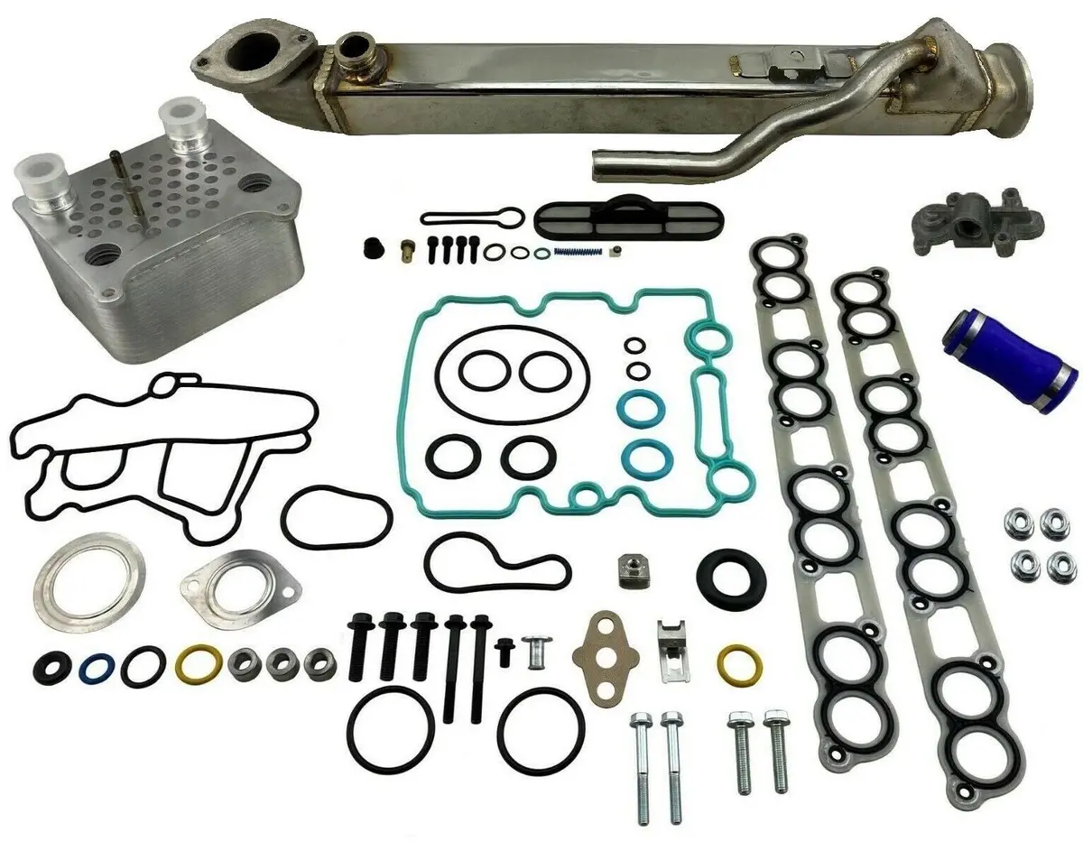 Oil / Egr Cooler + Intake Gaskets + Blue Spring Fpr For 6.0L Powerstroke Diesel 1