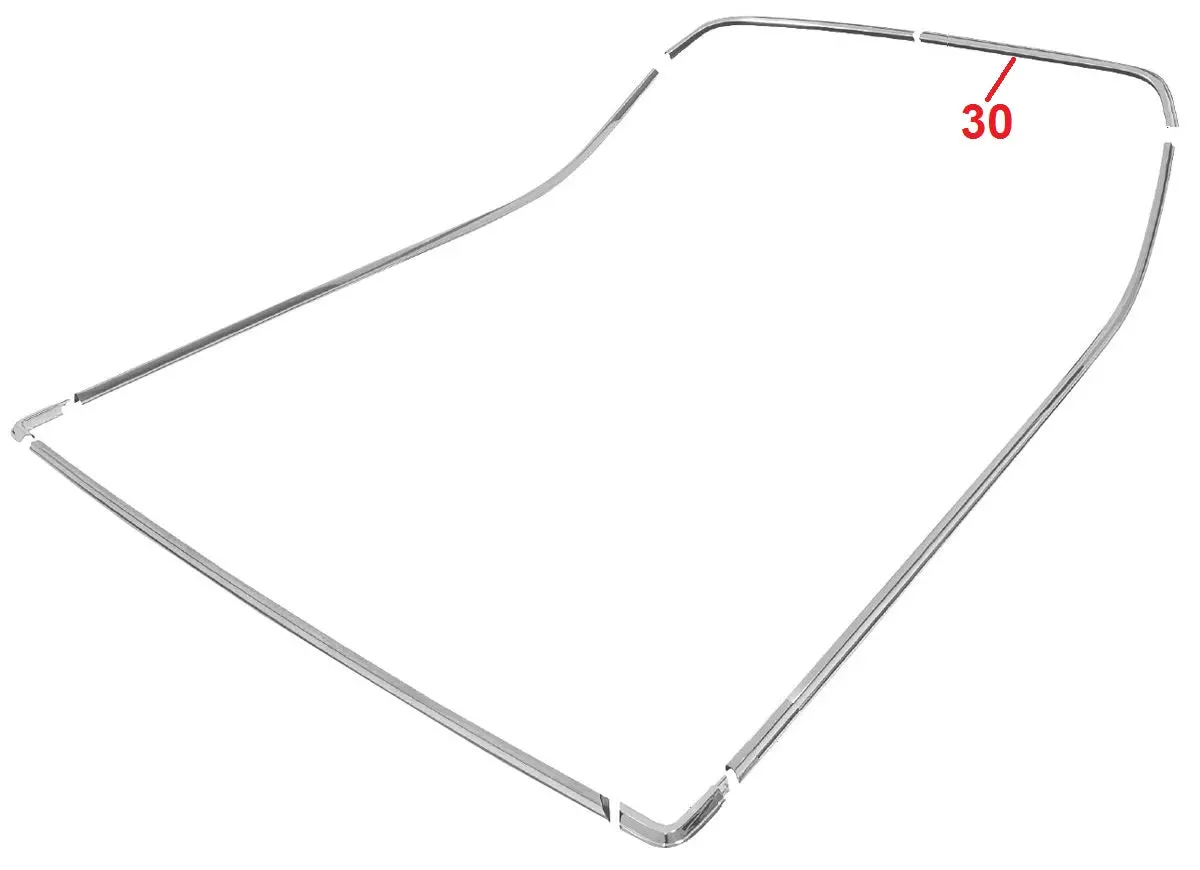Roof Upper Rear Molding, Right Used 78-87 El Camino 2