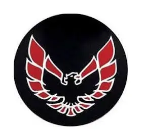 Wheel Center Cap Insert, W/Red Bird, W/Aluminum Rim, Ea, 77-84 Ta 1