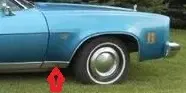 Fender Molding, Lower, Right, Used, 73-77 Malibu El Camino 1