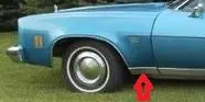 Fender Molding, Lower, Left, 4" Ht, Used, 73-77 Malibu El Camino 1