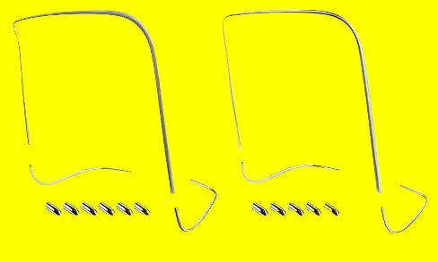 Bucket Seat Chrome, Molded Piping, New 68-72 Gm Cars 1