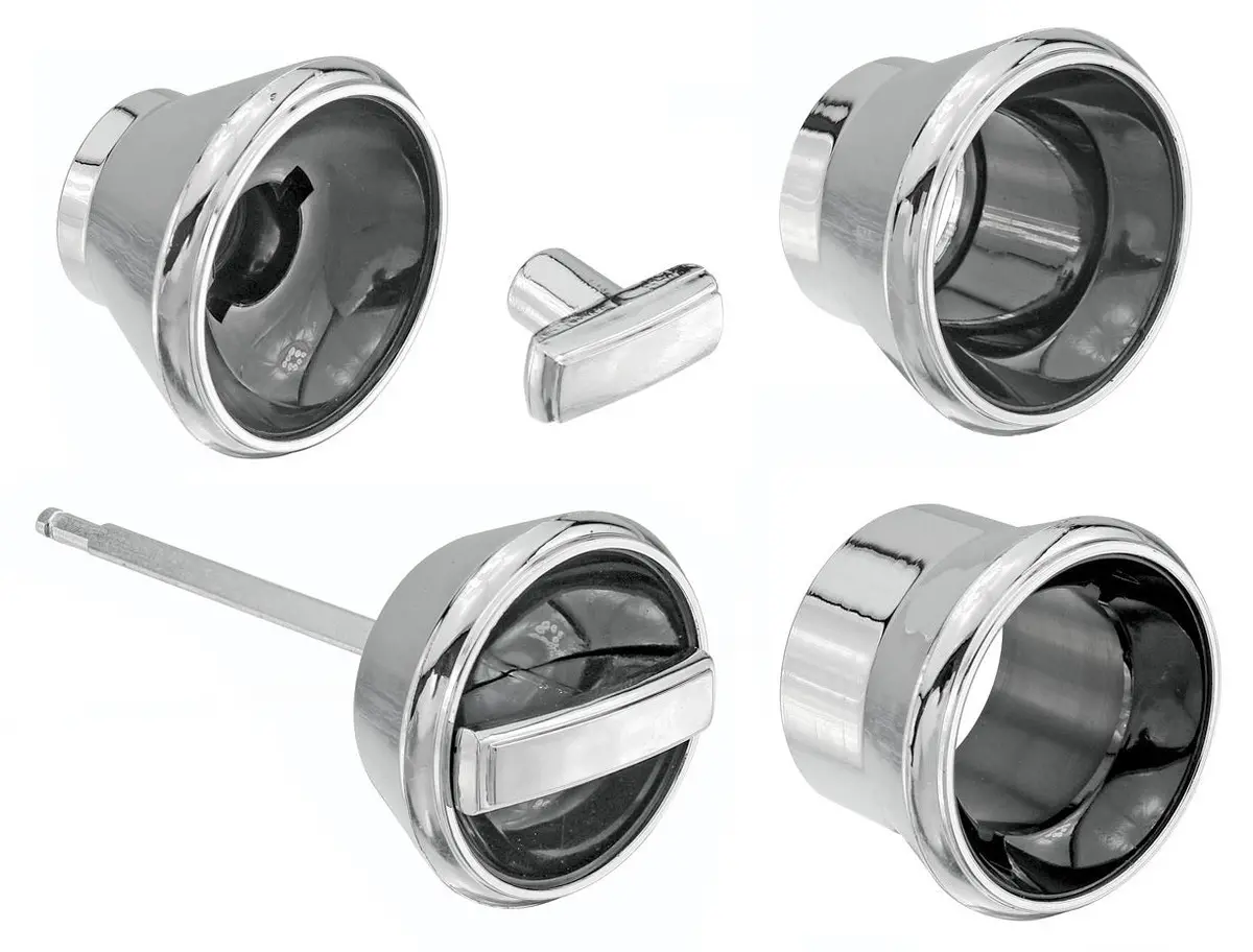 Dash Knobs Bezel Set, 5 Pcs, New, 68 Chevelle 1