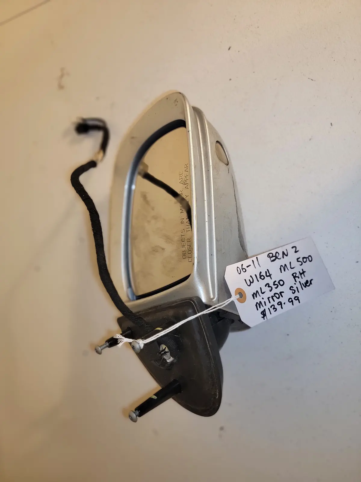 06 - 11 Benz W164 Ml 500 Ml350 Right Hand Silver Mirror 1