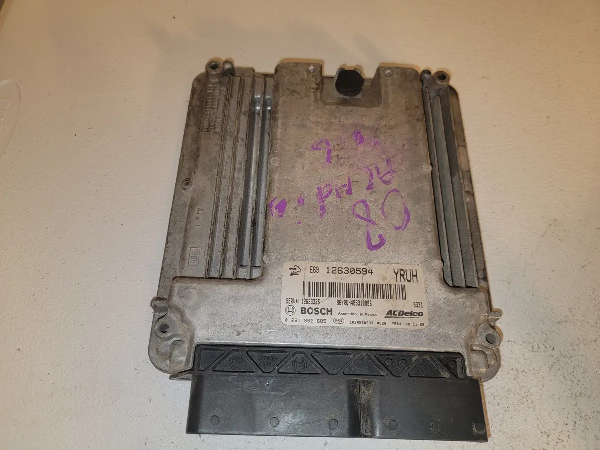 2008 Gmc Acadia Cts Engine Computer Module Ecm Ecu Unit P: 12630594 Oem 1