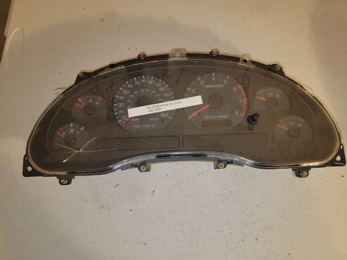 99-04 Ford Mustang Gt Vp2r3f-10A855-Aa Instrument Gauge Cluster Speedometer 140-200K Oem 1