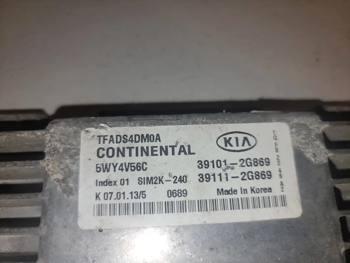 11-13 Kia Engine Control Module Unit Ecm Ecu Pcm 39101-2G869 1