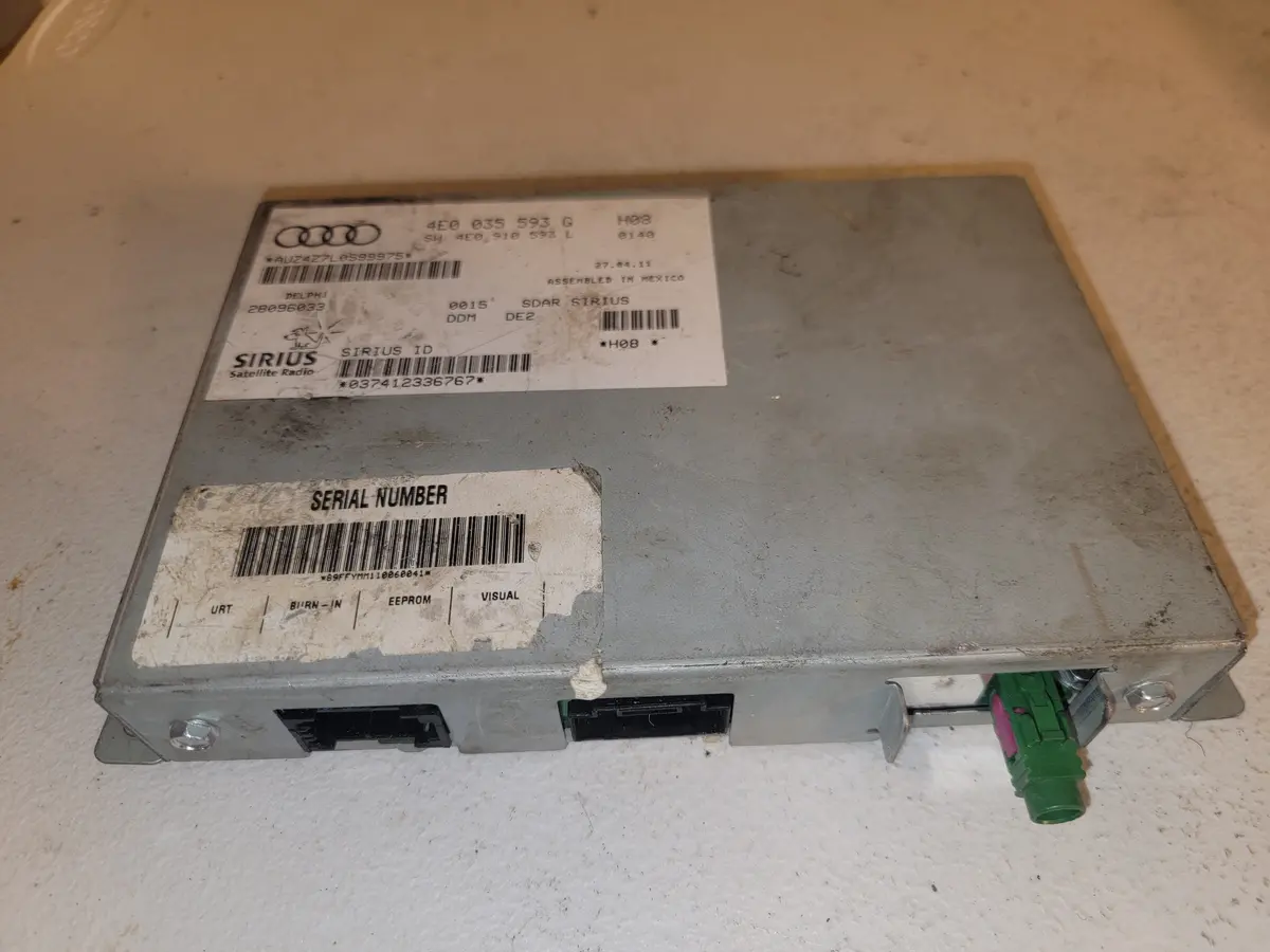2008 Audi A8 Quattro - Sirius Satellite Radio Control Module 4E0035593g Oem 1