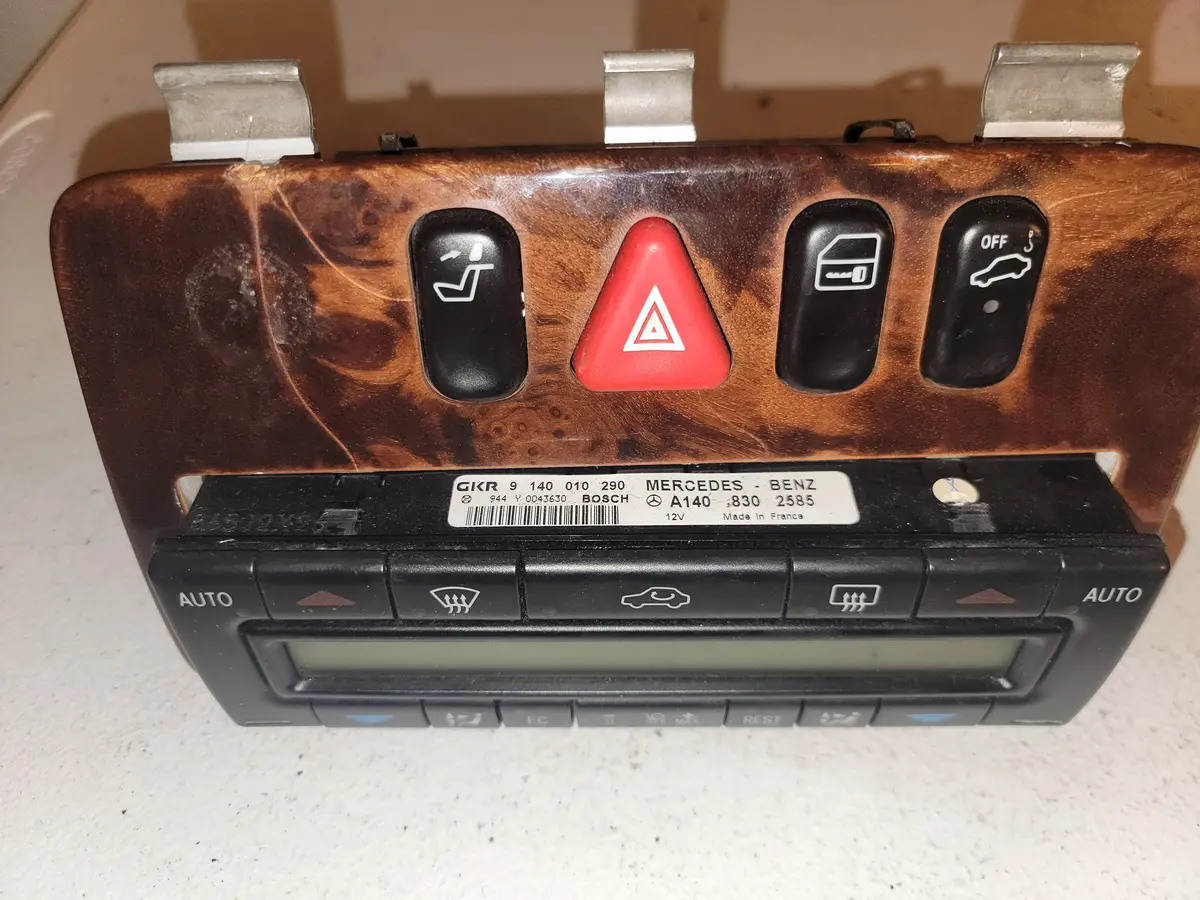 Mercedes Benz Clk320 Clk430 Clk55 Front Ac Climate Control Switch Wood Panel  A1408302585 Oem 1