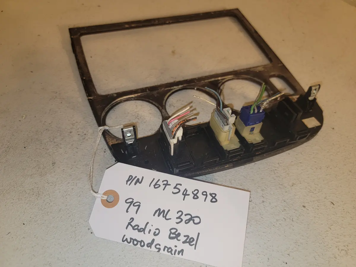 99 Ml320 Radio Bezel Woodgrain 16754898 Oem 1