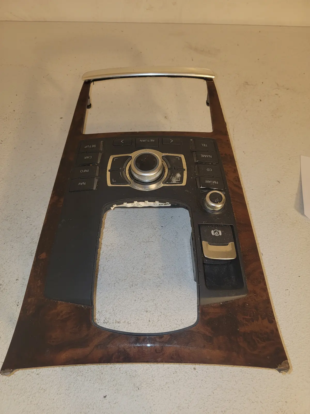 2008 Audi A8 L D3 Centre Console Wood Effect Trim Surround 4E0863916j Oem 1