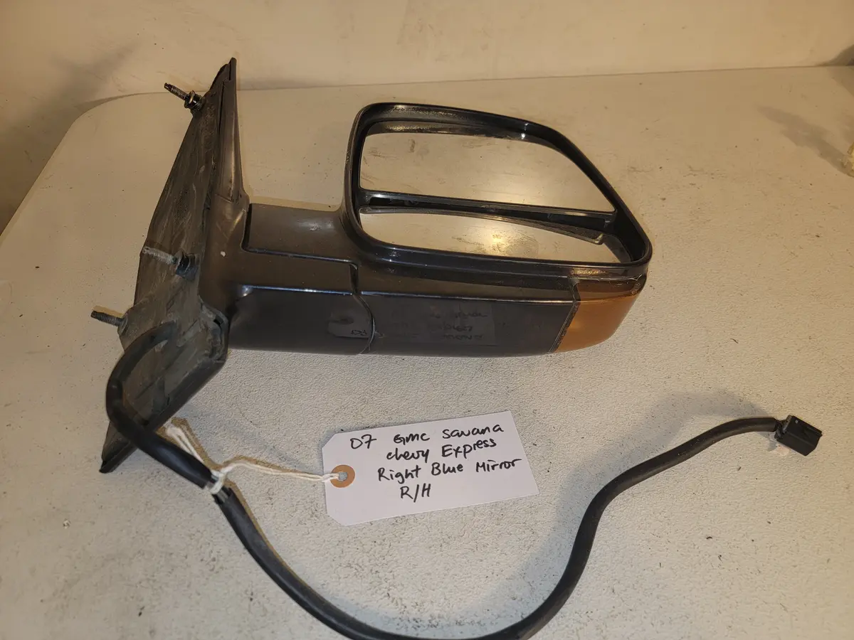 07 Gmc Savana Chevy Express Right Hand Blue Mirror Oem 1