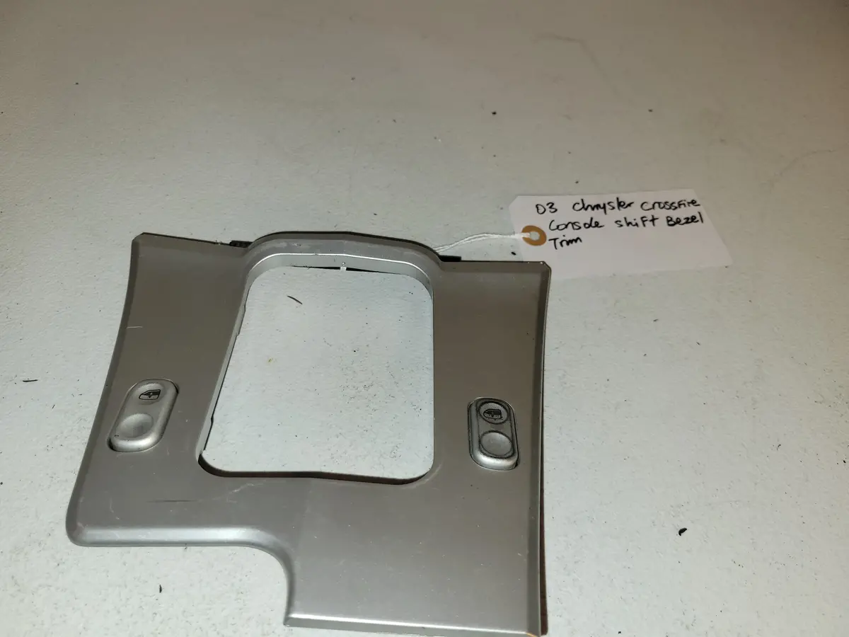03 Chrysler Crossfire Console Shift Bezel Trim Silver A193 680 03 07 Oem 1