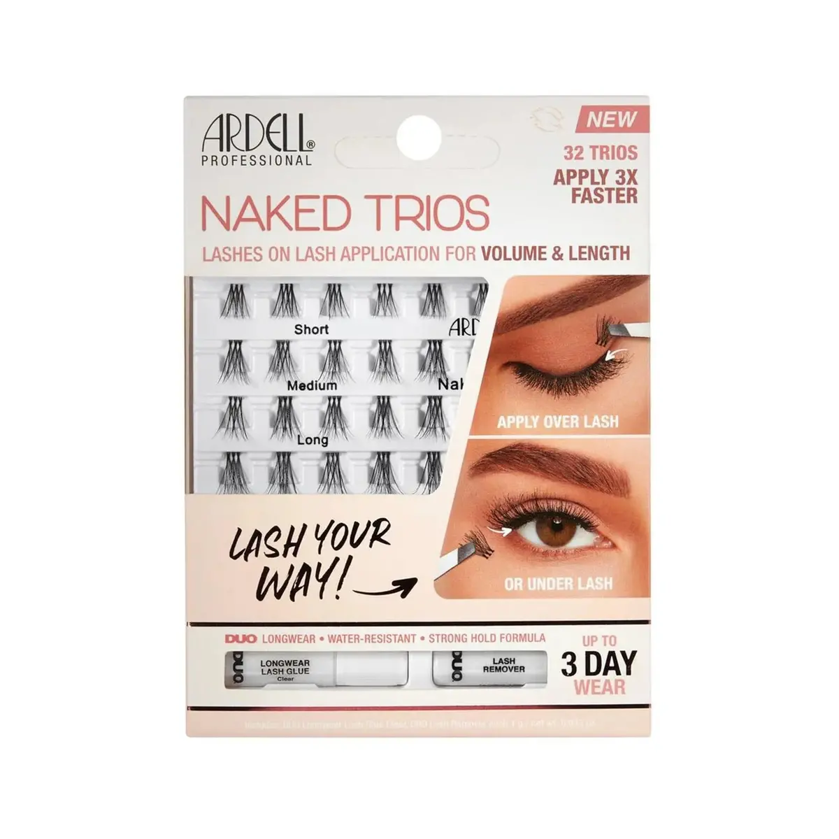 Kit De Pestañas Postizas Naked Trio - Ardell 1