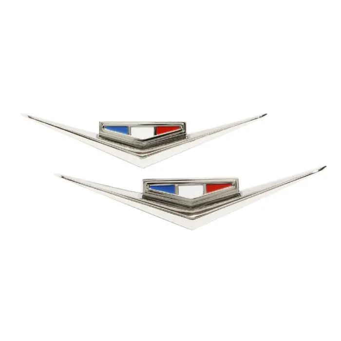 Fender Emblem, (V) Pair, New, 62-63 Impala, 64 Nova 1