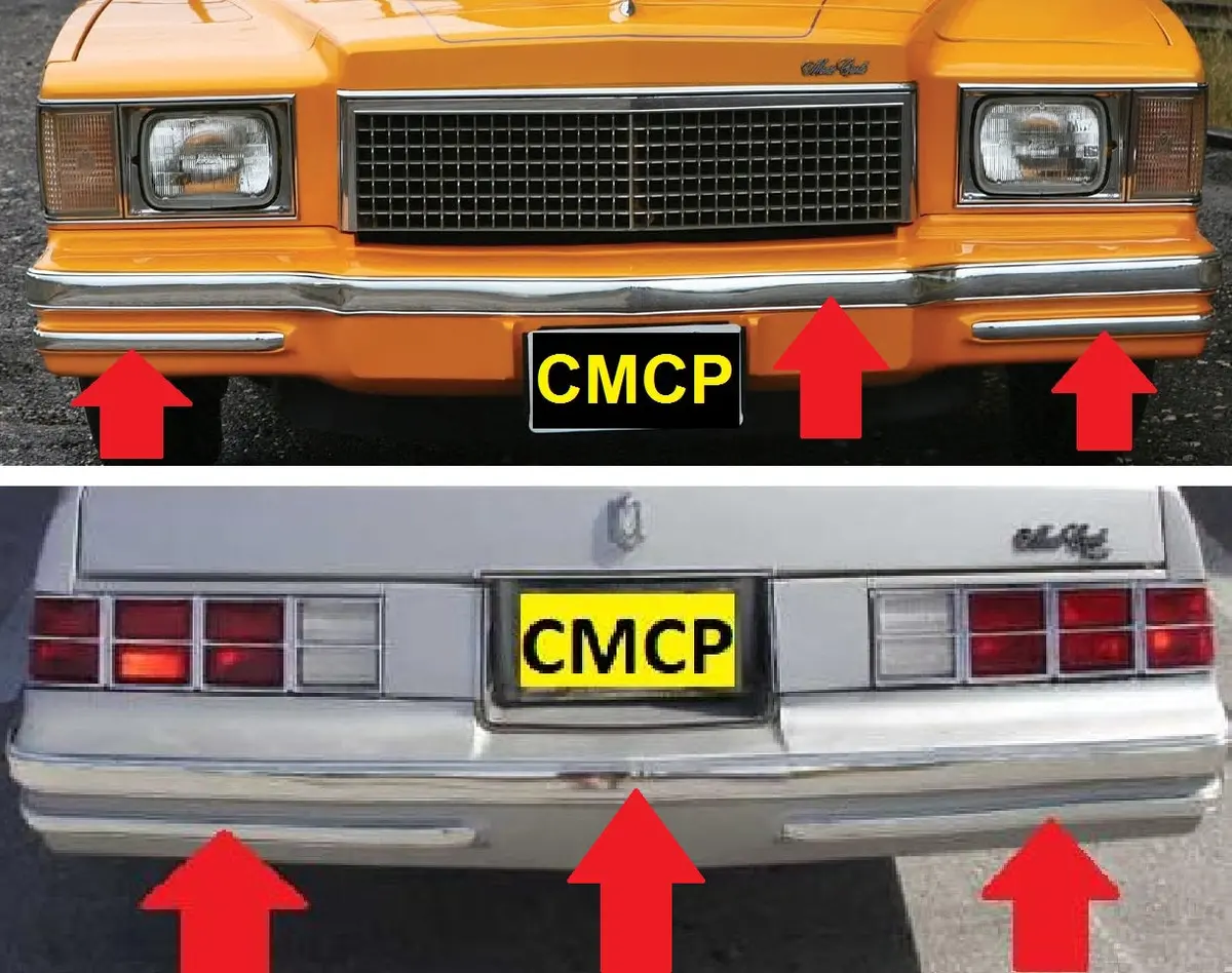Bumper Chrome Strips, New Set 78-80 Monte Carlo 1