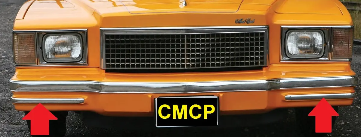 Front Bumper, Chrome Strips, Lower, Pr, 78-80 Monte Carlo 1