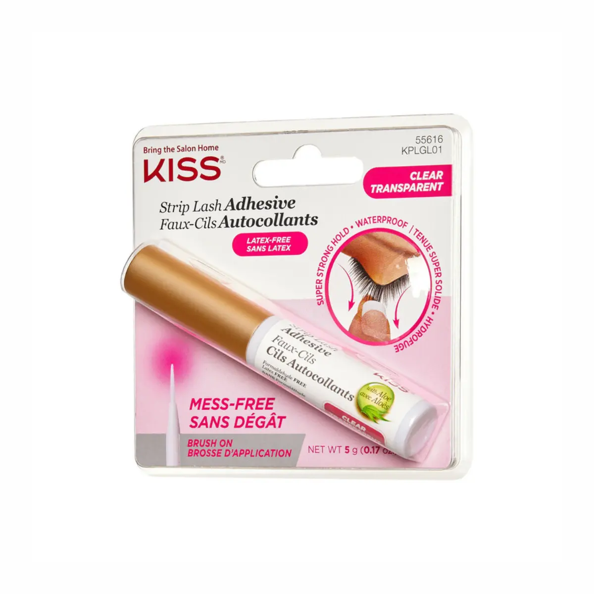 24Hr Strip Eyelash Adhesive-Clear - Kiss 1