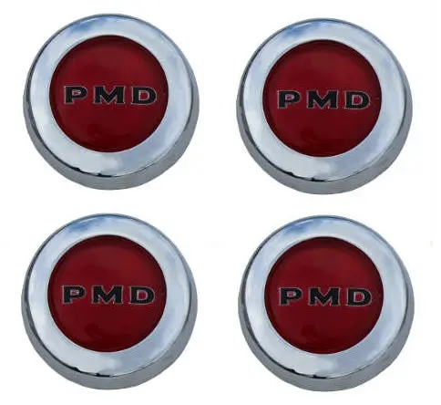 Rally Ii Center Caps, Pmd Red Set 70-73 Pontiac 1
