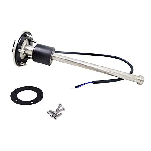 Genuine Marine 12V/24V Water/Fuel Tank Level Sensor, 240-33 Ohms, 7.5 Inch, 316 Stainless Steel, Resistive S5 Liquid Level Sensor Sending Unit For Rv,(200Mm With Gasket (1Pcs) And Screw (5Pcs)) 1